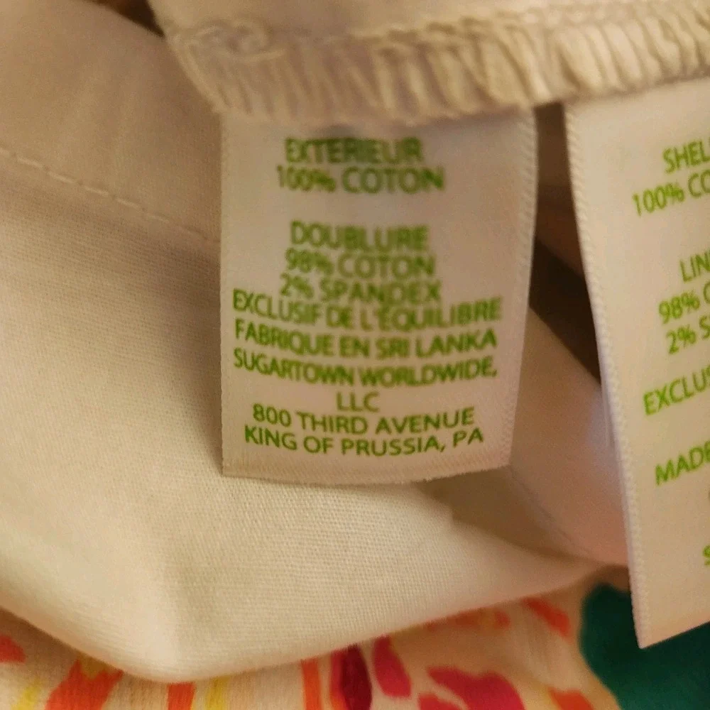 Lilly Pulitzer Womens Tropical Print Skort Sz 00 Bright Pink & Green Beach Skirt